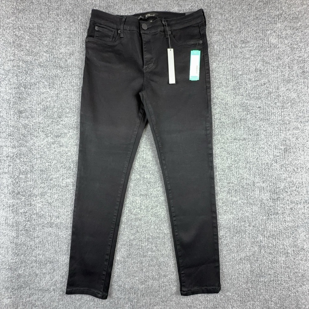 STS Blue Emma Ankle Skinny Jeans‎ Womens 30 Black Mid Rise Stretch Denim Pants